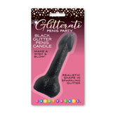 Little Genie Glitterati 10 cm Glitter Penis Party Candle Black Party Gifts and Novelties